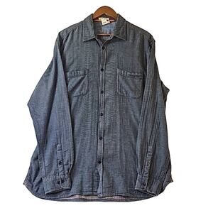 Carbon 2 Cobalt Men Sz XXL 100% Cotton Grunge Goth Preppy Pockets Shirt